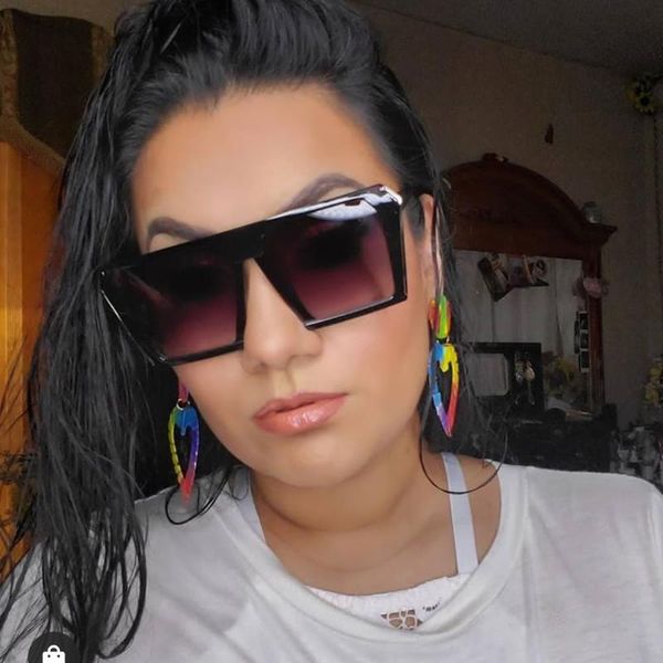 qpeclou 2020 new fashion big frame colorful sunglasses women square sun glasses ladies cute pink shades men cool black oculos, White;black
qpeclou 2020 new fashion big frame colorful sunglasses women square sun glasses ladies cute pink shades men cool black oculos, White;black