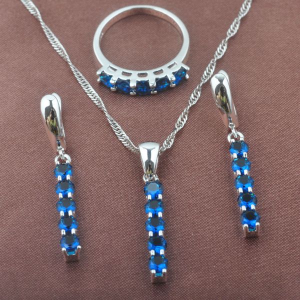 classic new blue zircon women's silver color jewelry sets necklace pendant earrings ring tz0405
classic new blue zircon women's silver color jewelry sets necklace pendant earrings ring tz0405