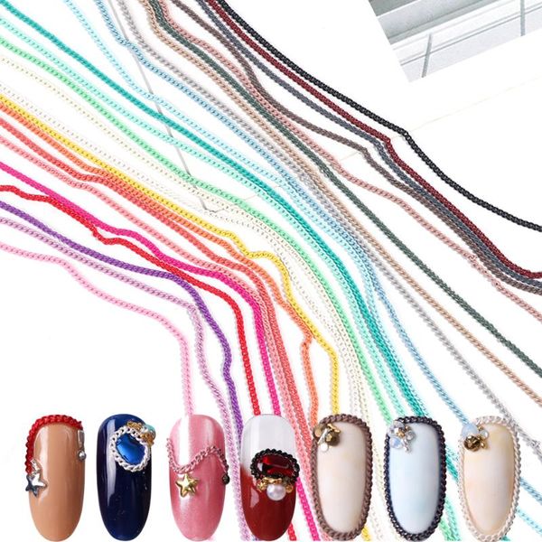 6 colors nail art metal chains rock punk 3d decorations 50cm colorful hollow flat manicure accessories nail alloy studs sa760, Silver;gold
6 colors nail art metal chains rock punk 3d decorations 50cm colorful hollow flat manicure accessories nail alloy studs sa760, Silver;gold