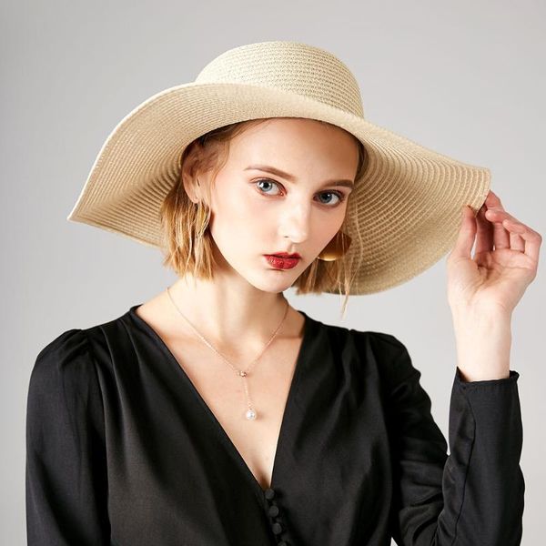summer straw hat women big wide brim beach hat sun foldable sun block uv protection panama visor bone chapeu feminino, Blue;gray
summer straw hat women big wide brim beach hat sun foldable sun block uv protection panama visor bone chapeu feminino, Blue;gray