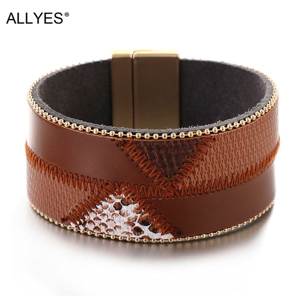 tennis allyes simple mulitilayer leopard leather bracelet for women fashion sewing thread splice snake wrap bracelets female bangles, Golden;silver
tennis allyes simple mulitilayer leopard leather bracelet for women fashion sewing thread splice snake wrap bracelets female bangles, Golden;silver