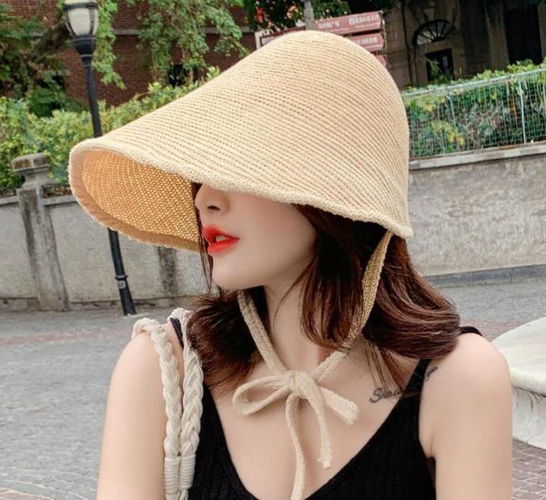 women summer large brim sun hats hollow out beach hat female visor floppy cap sun protection caps for ladies, Blue;gray
women summer large brim sun hats hollow out beach hat female visor floppy cap sun protection caps for ladies, Blue;gray