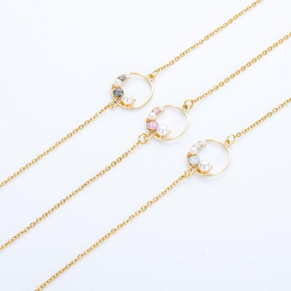 fashion womens titanium steel sunglasses chains reading crystal pearl circle glasses chain eyewear cord holder lanyard necklace, Silver
fashion womens titanium steel sunglasses chains reading crystal pearl circle glasses chain eyewear cord holder lanyard necklace, Silver