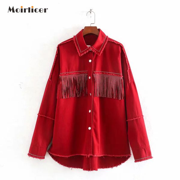women's jackets 2021 women fashion red oversized tassels turn down collar coat ladies streetwear, Black;brown
women's jackets 2021 women fashion red oversized tassels turn down collar coat ladies streetwear, Black;brown