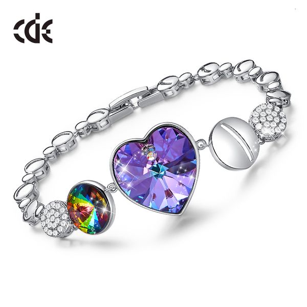 cde сердце украшенные кристаллами от swarovski ювелирных изделий способа женщин шарм браслеты браслеты фиолетовый синий bijoux, Silver
cde сердце украшенные кристаллами от swarovski ювелирных изделий способа женщин шарм браслеты браслеты фиолетовый синий bijoux, Silver