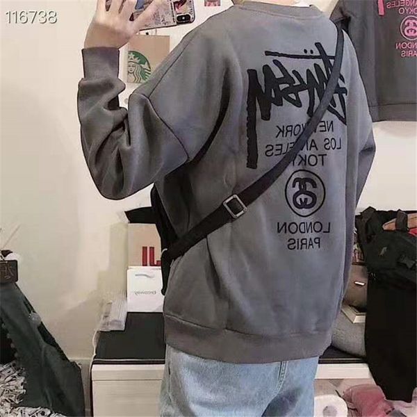 new arrival men's full long sleeve 702-stussy plush thermal sweater clothing round collar warm fans fashion embroidery winter wear, Gray;blue
new arrival men's full long sleeve 702-stussy plush thermal sweater clothing round collar warm fans fashion embroidery winter wear, Gray;blue