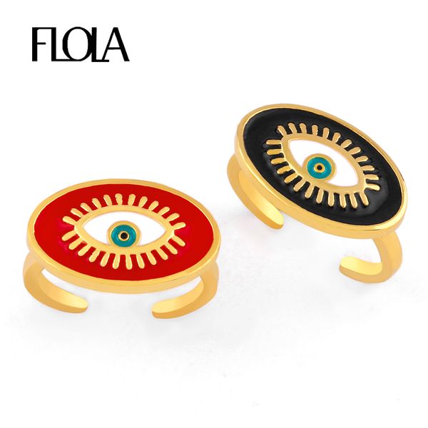 cluster rings flola gold evil eye cuff for women resizable enamel turkish ring adjustable jewelry olho grego esmaltado rigj18, Golden;silver
cluster rings flola gold evil eye cuff for women resizable enamel turkish ring adjustable jewelry olho grego esmaltado rigj18, Golden;silver