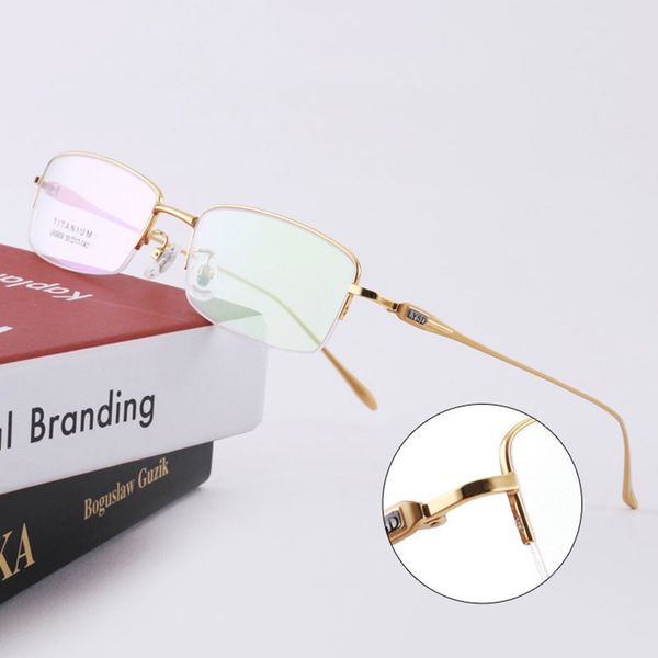 retro half rim eyewear men business style pure titanium glasses frame nearsighted spectacles new arrival selling, Black
retro half rim eyewear men business style pure titanium glasses frame nearsighted spectacles new arrival selling, Black