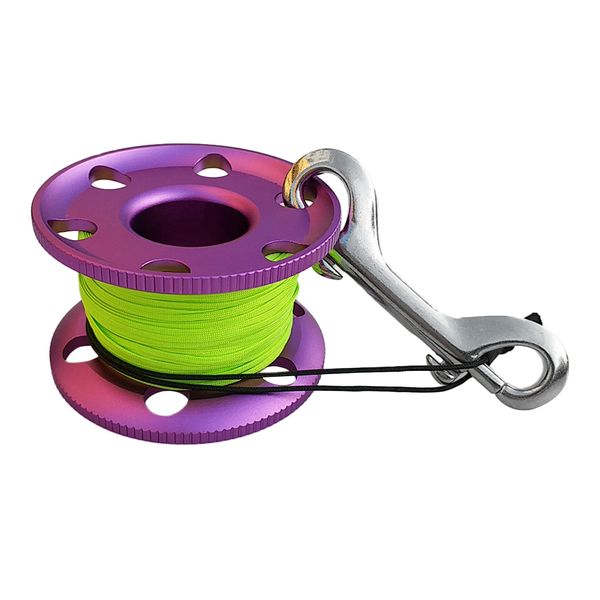 scuba diving aluminum alloy finger reel spool & 30m line, stainless steel dual end bolt snap - ultralight, compact & durable
scuba diving aluminum alloy finger reel spool & 30m line, stainless steel dual end bolt snap - ultralight, compact & durable