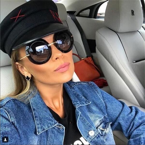 sunglasses yellow frame round vintage oversized black circle glasses designer women luxury 2021 red green summer uv400, White;black
sunglasses yellow frame round vintage oversized black circle glasses designer women luxury 2021 red green summer uv400, White;black