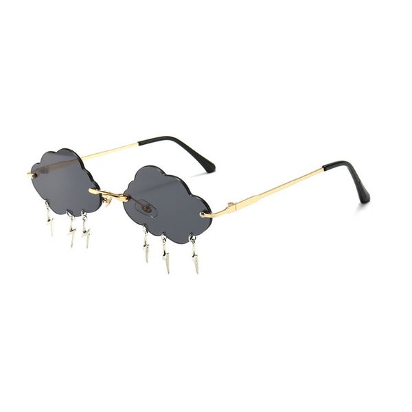 sunglasses fashion rimless women vintage clouds tassel steampunk men frameless punk glasses shades uv400, White;black
sunglasses fashion rimless women vintage clouds tassel steampunk men frameless punk glasses shades uv400, White;black