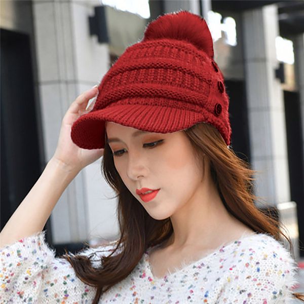 women winter sweet lined knitted warm peaked beanie baseball cap wool unique hat winter crochet hat cap accessories o22, Blue;gray
women winter sweet lined knitted warm peaked beanie baseball cap wool unique hat winter crochet hat cap accessories o22, Blue;gray