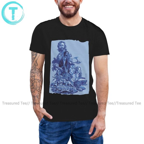 lost serie t shirt it taxes lost season 4 t-shirt plus size print tee shirt male cotton short-sleeve tshirt