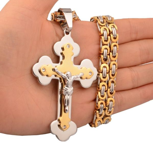crosses pendant necklaces gold color men women jewelry stainless steel chain catholic crucifixes mens necklace pendant, Silver
crosses pendant necklaces gold color men women jewelry stainless steel chain catholic crucifixes mens necklace pendant, Silver