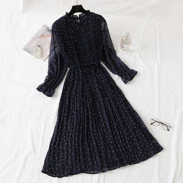 2020 elegant polka dot women dress female casual flare sleeve office chiffon dot print dresses a-line vintage sweet clothing vestidos, Black;gray
2020 elegant polka dot women dress female casual flare sleeve office chiffon dot print dresses a-line vintage sweet clothing vestidos, Black;gray