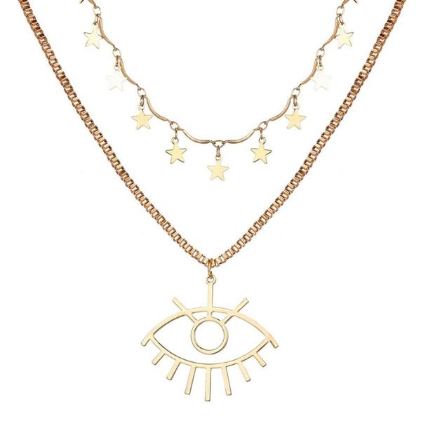 1pc elegant pendant multi-layer necklace creative chain retro necklace simple star clavicle chain for women golden, Silver
1pc elegant pendant multi-layer necklace creative chain retro necklace simple star clavicle chain for women golden, Silver