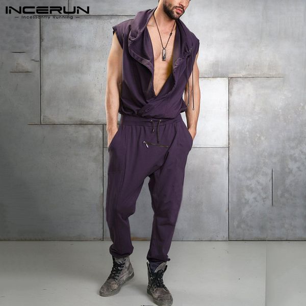 men's pants fashion hoody jumpsuits men sleeveless v neck loose long rompers solid cargo suspenders mens streetwear bib incerun, Black
men's pants fashion hoody jumpsuits men sleeveless v neck loose long rompers solid cargo suspenders mens streetwear bib incerun, Black