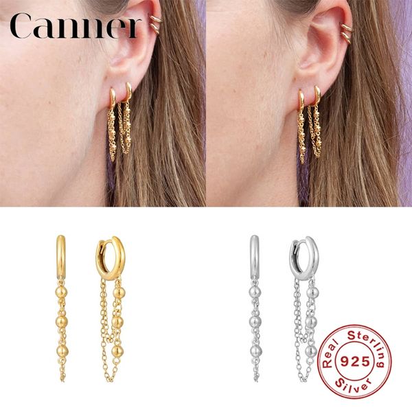 canner 925 sterling silver long dangle earrings dazzling small beads chain huggie earrings for women fine jewelry pendientes w5, Golden;silver
canner 925 sterling silver long dangle earrings dazzling small beads chain huggie earrings for women fine jewelry pendientes w5, Golden;silver
