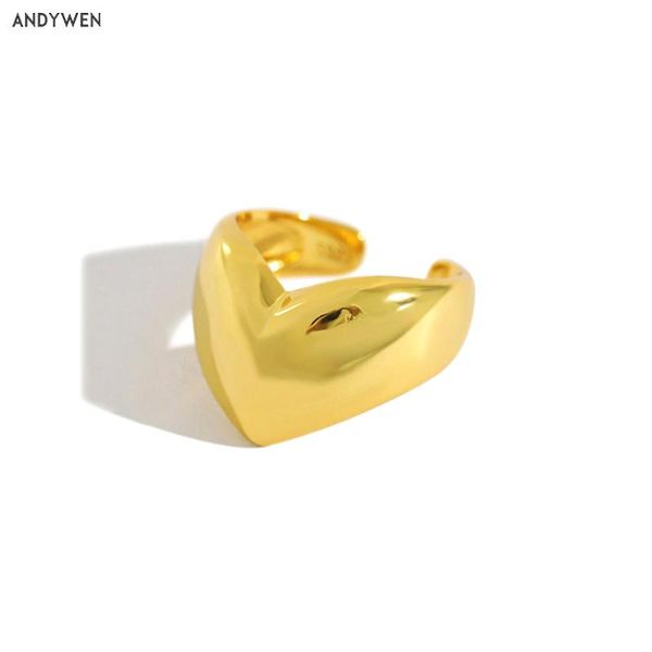 andywen 925 sterling silver heart open adjustable rings women rock punk wedding luxury jewelry 2020 fashion big geometric, Golden;silver
andywen 925 sterling silver heart open adjustable rings women rock punk wedding luxury jewelry 2020 fashion big geometric, Golden;silver