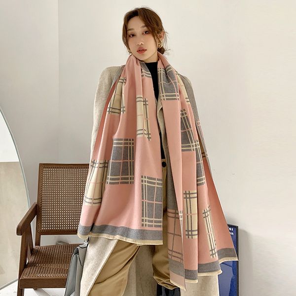 british plaid imitation cashmere scarf female winter double-sided thickening warmth dual-use summer air conditioning shawl scarf, Blue;gray
british plaid imitation cashmere scarf female winter double-sided thickening warmth dual-use summer air conditioning shawl scarf, Blue;gray