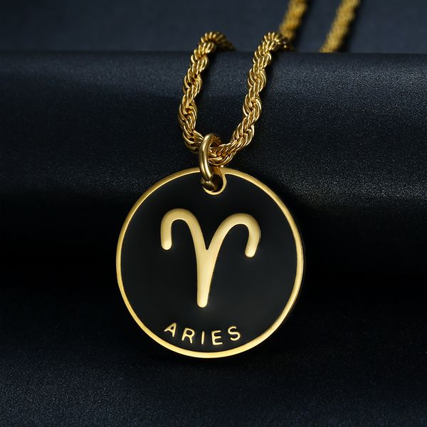 zodiac sign 12 constellation pendant necklace for women men gold color stainless steel womens mens chain gift fashion jewelry 0927, Silver
zodiac sign 12 constellation pendant necklace for women men gold color stainless steel womens mens chain gift fashion jewelry 0927, Silver