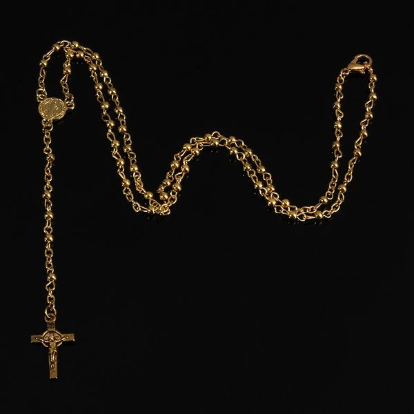 3mm gold beads rosary blessing goddess pendant stainless steel necklace jesus necklace christian catholic orb, Silver
3mm gold beads rosary blessing goddess pendant stainless steel necklace jesus necklace christian catholic orb, Silver