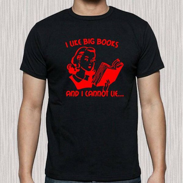new i like big books librarian slogan logo men's black t-shirt size s to 3xl tee shirt homme customized
new i like big books librarian slogan logo men's black t-shirt size s to 3xl tee shirt homme customized