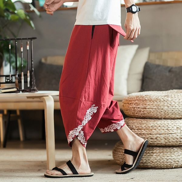 chinese style summer 2020 men's rich expensive pattern printing trendy capri men's cotton and linen and radish pants loose radish, Blue
chinese style summer 2020 men's rich expensive pattern printing trendy capri men's cotton and linen and radish pants loose radish, Blue