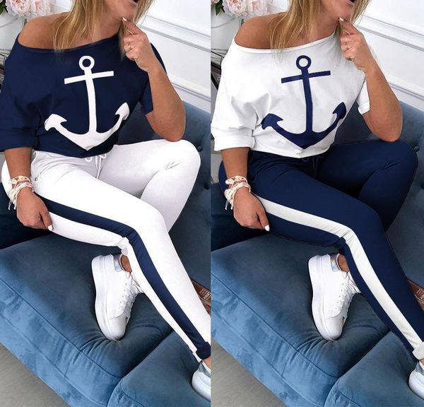 women's short-sleeved navy anchor printed suit women's short-sleeved t-shirt navy anchor printed suit pants sports pantst-shirt sp, Gray
women's short-sleeved navy anchor printed suit women's short-sleeved t-shirt navy anchor printed suit pants sports pantst-shirt sp, Gray