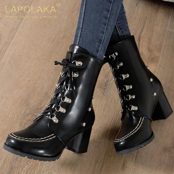 boots 2021 plus size 43 square high heels fashionable vintage shoelaces ankle boot winter shoes woman, Black
boots 2021 plus size 43 square high heels fashionable vintage shoelaces ankle boot winter shoes woman, Black