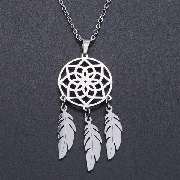 dream catcher stainless steel charm necklace for women dainty steel necklaces dropshipping accept oem order wholesale, Silver
dream catcher stainless steel charm necklace for women dainty steel necklaces dropshipping accept oem order wholesale, Silver