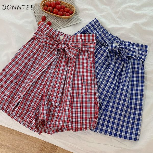 shorts women summer vintage plaid high-waist lace-up wide loose ladies korean style trendy chic students pockets button leisure, White;black
shorts women summer vintage plaid high-waist lace-up wide loose ladies korean style trendy chic students pockets button leisure, White;black