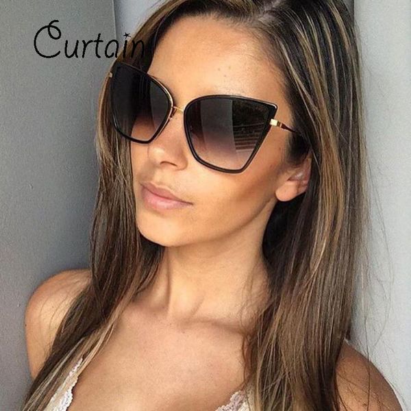 sunglasses fashion oversized cat eye women brand designer multicolor sun glasses for driving eyewear gafas de sol, White;black
sunglasses fashion oversized cat eye women brand designer multicolor sun glasses for driving eyewear gafas de sol, White;black