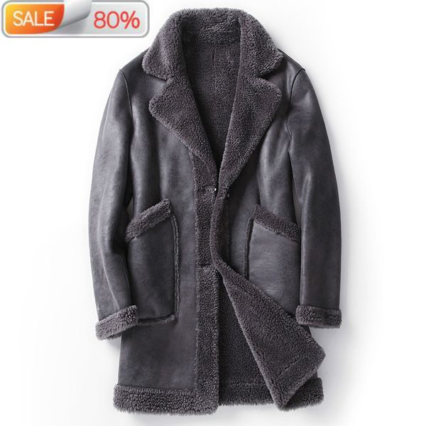 real fur men sheep shearing jacket winter fall double-sided wear long wool coat plus size mc1ac165 b21201, Black
real fur men sheep shearing jacket winter fall double-sided wear long wool coat plus size mc1ac165 b21201, Black