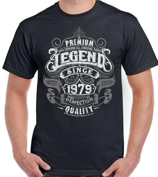 premium legend since 1979 40th birthday men t-shirt 40 year old 2019 fashion short sleeve black 100% cotton casual t shirt