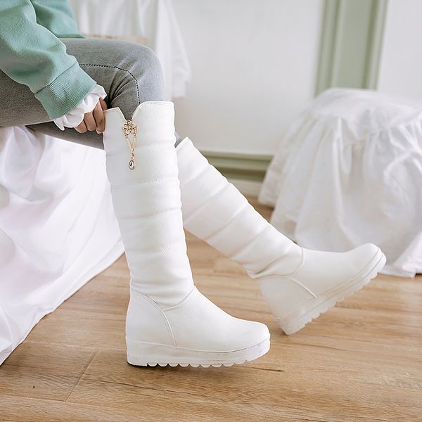 2020 platform women boots ladies med wedges heels knee high snow boots shoes for women waterproof warm winter shoes botas, Black
2020 platform women boots ladies med wedges heels knee high snow boots shoes for women waterproof warm winter shoes botas, Black
