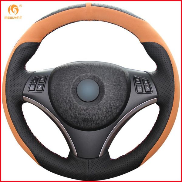 mewant black genuine leather apricot suede car steering wheel cover for e90 320i 325i 330i 335i e87 120i 130i 120d interior
mewant black genuine leather apricot suede car steering wheel cover for e90 320i 325i 330i 335i e87 120i 130i 120d interior