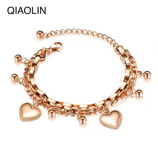 link, chain stainless steel jewelry woman rose gold layered bracelets bangles for women fashion accessories gift, Black
link, chain stainless steel jewelry woman rose gold layered bracelets bangles for women fashion accessories gift, Black