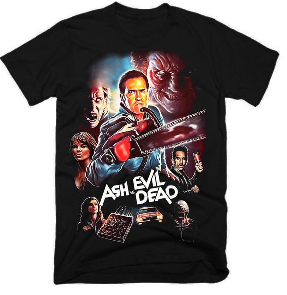 ash vs evil dead movie 100% cotton men's t-shirt e0500 trendy streetwear tee shirt