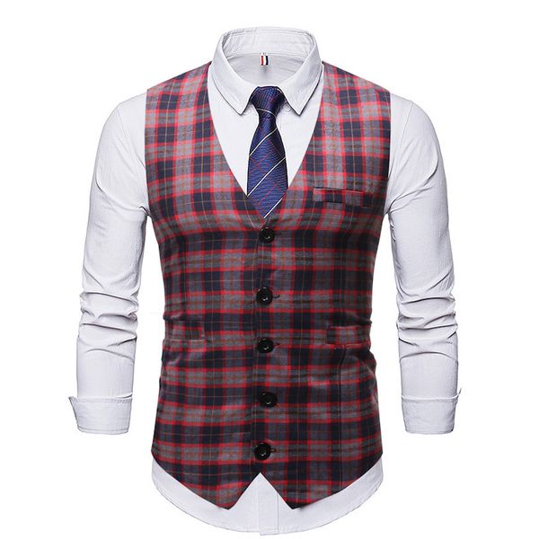 men's vests mens stripe plaid formal blazer casual v-neck fashion m-4xl male england style, Black;white
men's vests mens stripe plaid formal blazer casual v-neck fashion m-4xl male england style, Black;white
