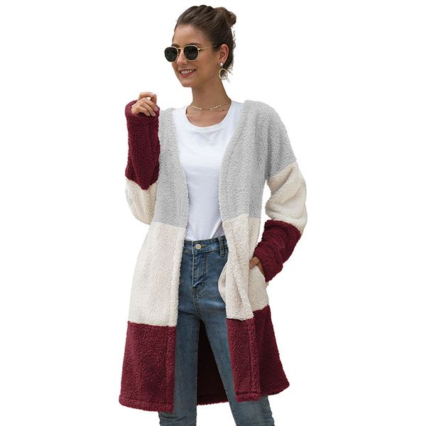 women's fur & faux autumn winter coat women 2021 casual loose solid long female vintage plus size thick jackets coats, Black
women's fur & faux autumn winter coat women 2021 casual loose solid long female vintage plus size thick jackets coats, Black