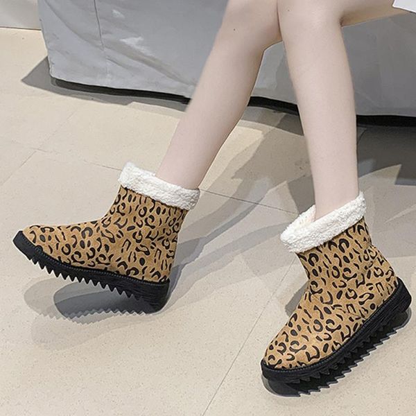 sagace women snow boots students winter warm cotton shoe leopard flock fur flat bare boots fashion round toe ankle boot shoes, Black
sagace women snow boots students winter warm cotton shoe leopard flock fur flat bare boots fashion round toe ankle boot shoes, Black