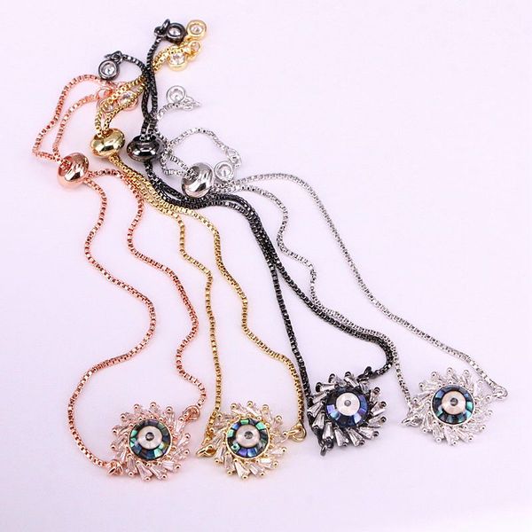 12pcs, fashion rainbow bracelet charm micro pave cz zirconia flower shell slider link chain bracelets, Black
12pcs, fashion rainbow bracelet charm micro pave cz zirconia flower shell slider link chain bracelets, Black