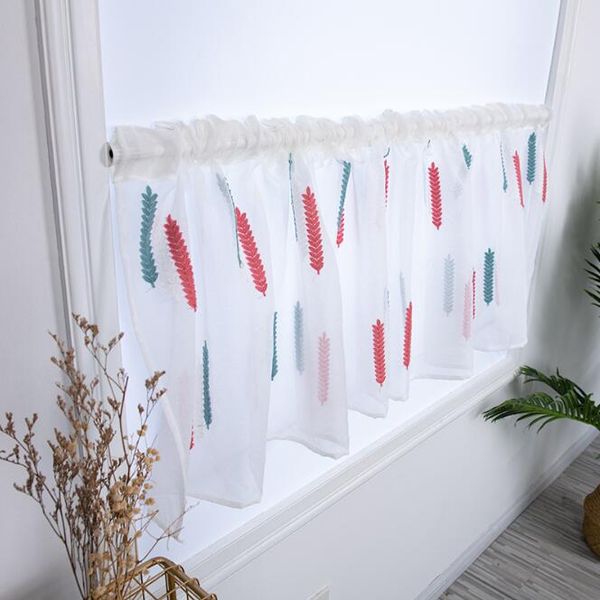 fyjafon half curtain embroidery pastoral short curtain 100*50 rod pocket home l drapes kitchen window tulle decorative blue
fyjafon half curtain embroidery pastoral short curtain 100*50 rod pocket home l drapes kitchen window tulle decorative blue