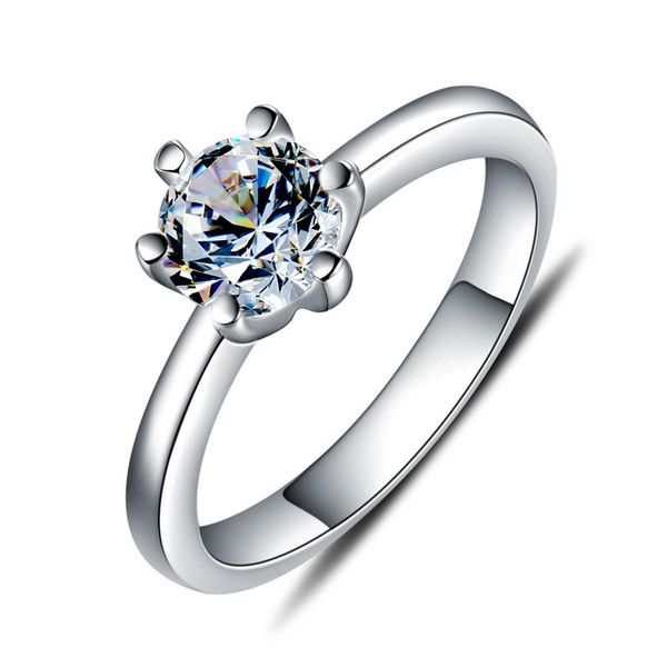 wedding rings european and american simple female ring simulation 1 carat proposal jewelry, Slivery;golden
wedding rings european and american simple female ring simulation 1 carat proposal jewelry, Slivery;golden
