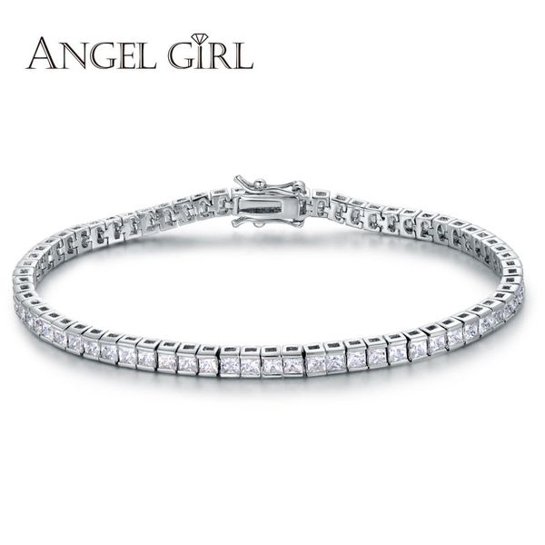 angel girl + elegant square 4mm cz tennis bracelets for woman white gold colour princess cut cz wedding jewelry 3 size, Black
angel girl + elegant square 4mm cz tennis bracelets for woman white gold colour princess cut cz wedding jewelry 3 size, Black