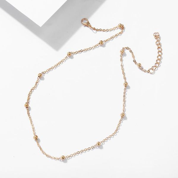 2020 new style simple clip ball chain short clavicle chain copper beads clip necklace for women, Silver
2020 new style simple clip ball chain short clavicle chain copper beads clip necklace for women, Silver