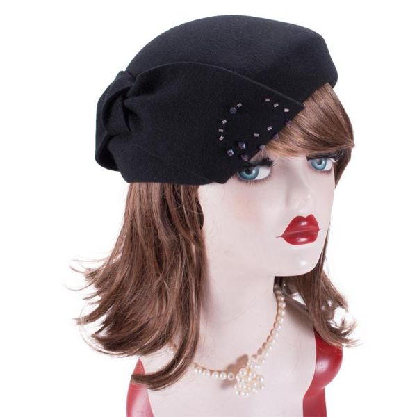 lawliet womens ladies 1940s vintage look wool felt tam beret casque cocktail hat fascinator a556, Blue;gray
lawliet womens ladies 1940s vintage look wool felt tam beret casque cocktail hat fascinator a556, Blue;gray