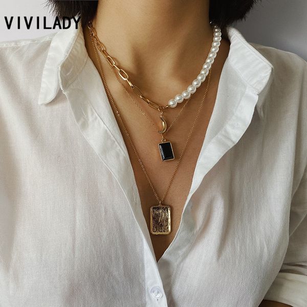vivilady romantic tassel imitation pearl pendant women multilayer necklaces chic alloy moon square for female birthday jewelry, Silver
vivilady romantic tassel imitation pearl pendant women multilayer necklaces chic alloy moon square for female birthday jewelry, Silver