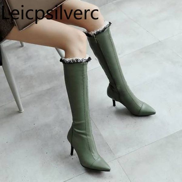 women's boots winter new style fashion mixed colors flower pointed zipper fine heel high heel women's high boots plus size 32-48, Black
women's boots winter new style fashion mixed colors flower pointed zipper fine heel high heel women's high boots plus size 32-48, Black